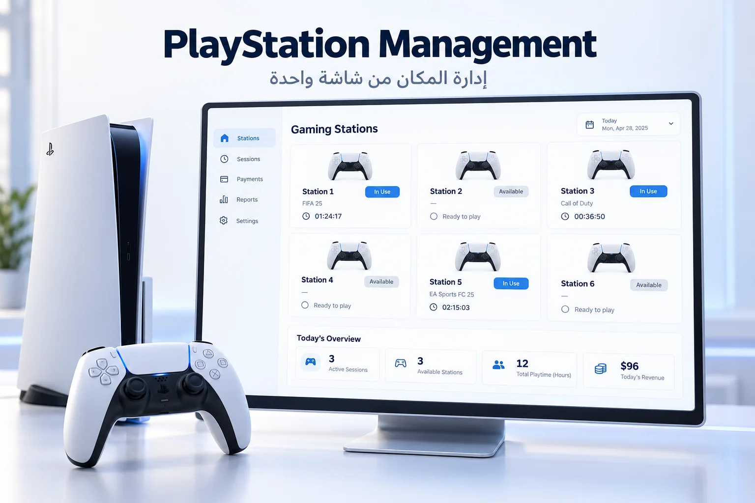 PlayStation venue management dashboard
